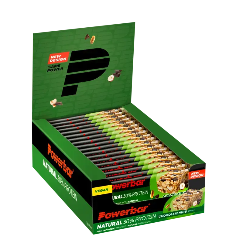 POWERBAR Natural Protein Sportrepen Chocolate Nuts 18 Stuks