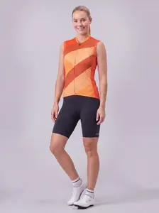 MARA Silhouette Fietsshirt Mouwloos Caramel
