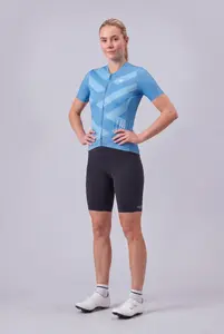 MARA Silhouette Fietsshirt Korte Mouwen Blauw