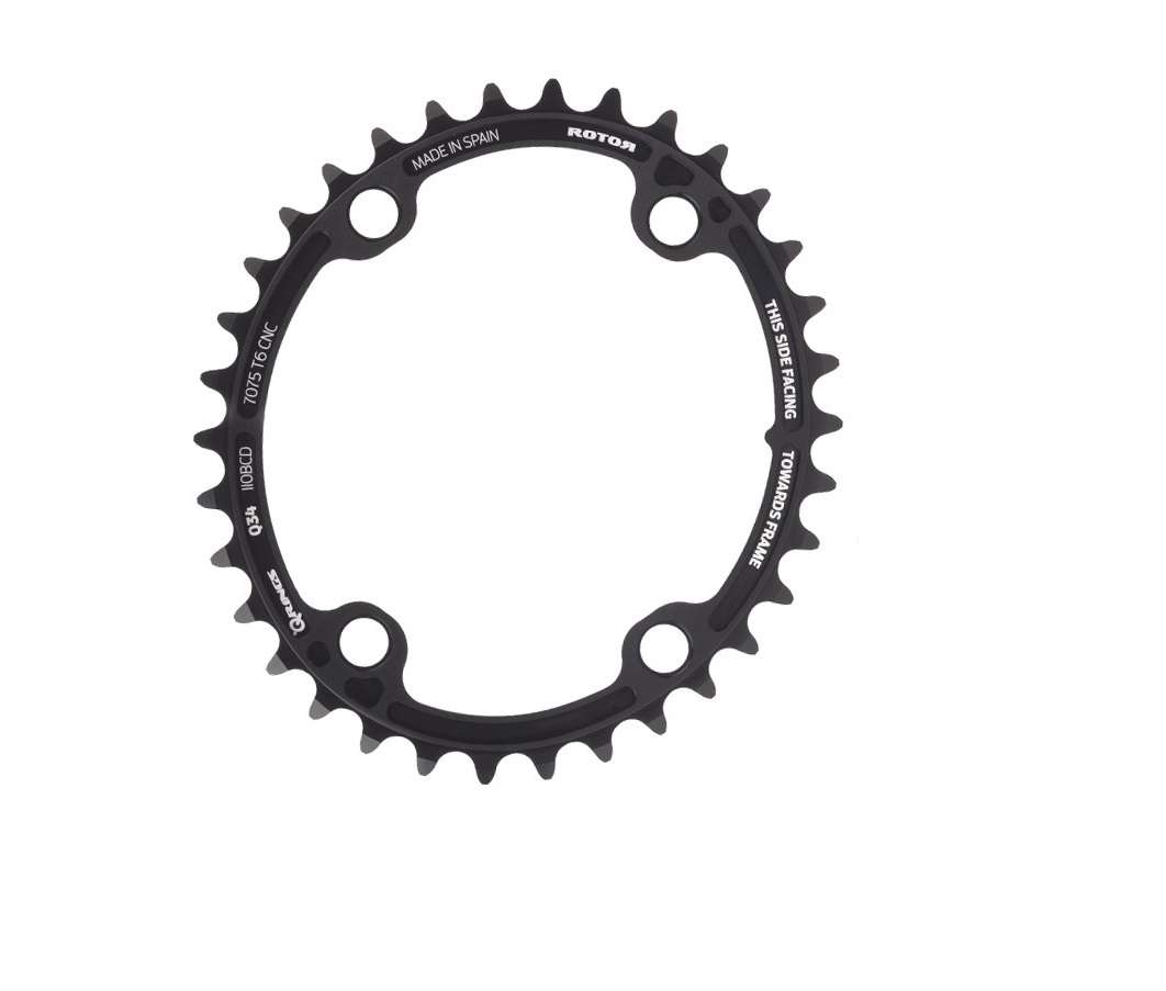 Rotor Q Ring ALDHU BCD110 x 4 Kettingblad Binnen Zwart