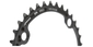 Rotor Q Ring ALDHU BCD110 x 4 Kettingblad Binnen Zwart