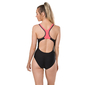 Speedo E10 Fit Laneback Badpak Zwart/Rood/Groen Dames