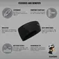 GripGrab Windster Hoofdband Zwart
