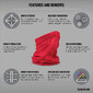 GripGrab Multifunctionele Neck Warmer Rood