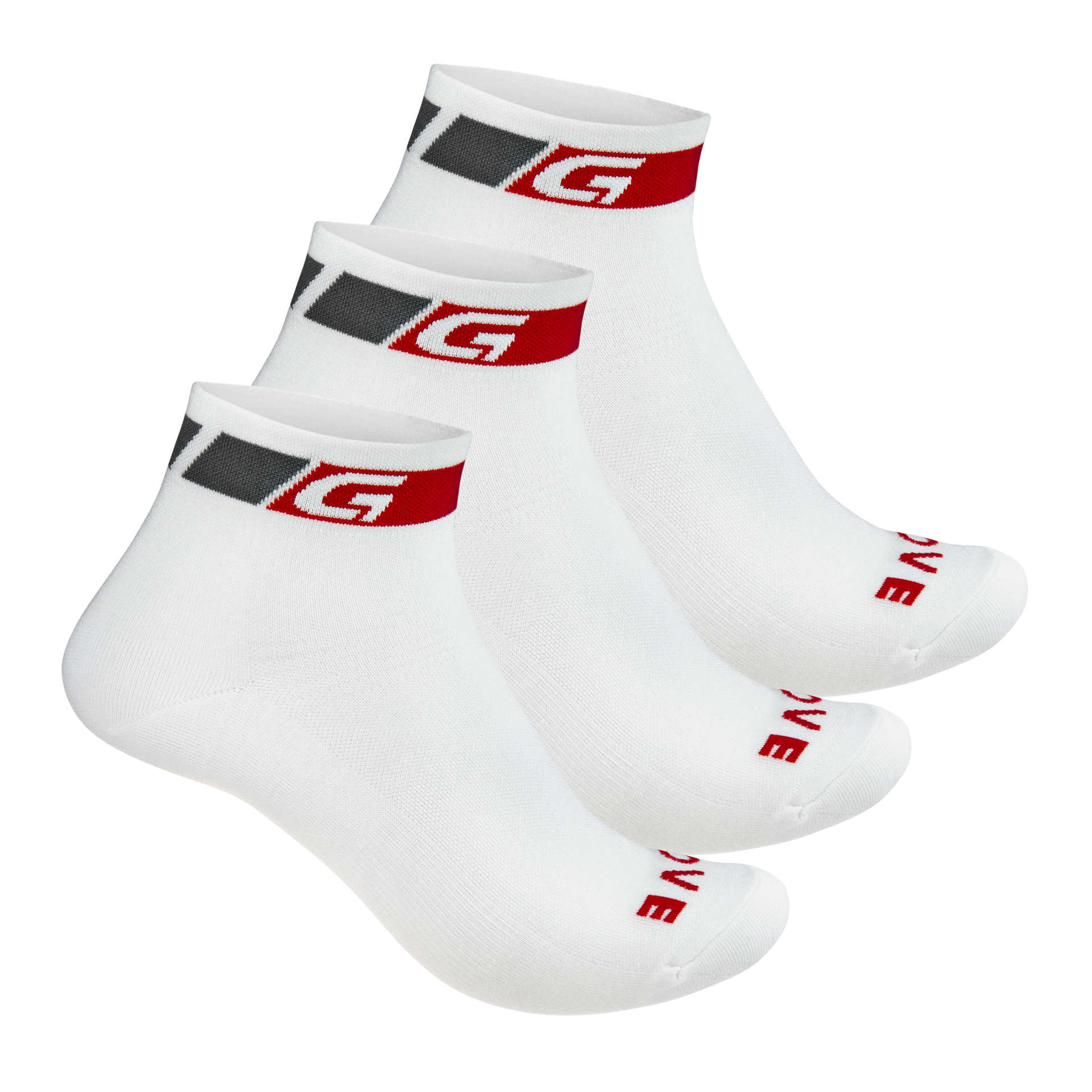 GripGrab Lage Fietssokken Wit 3-pack
