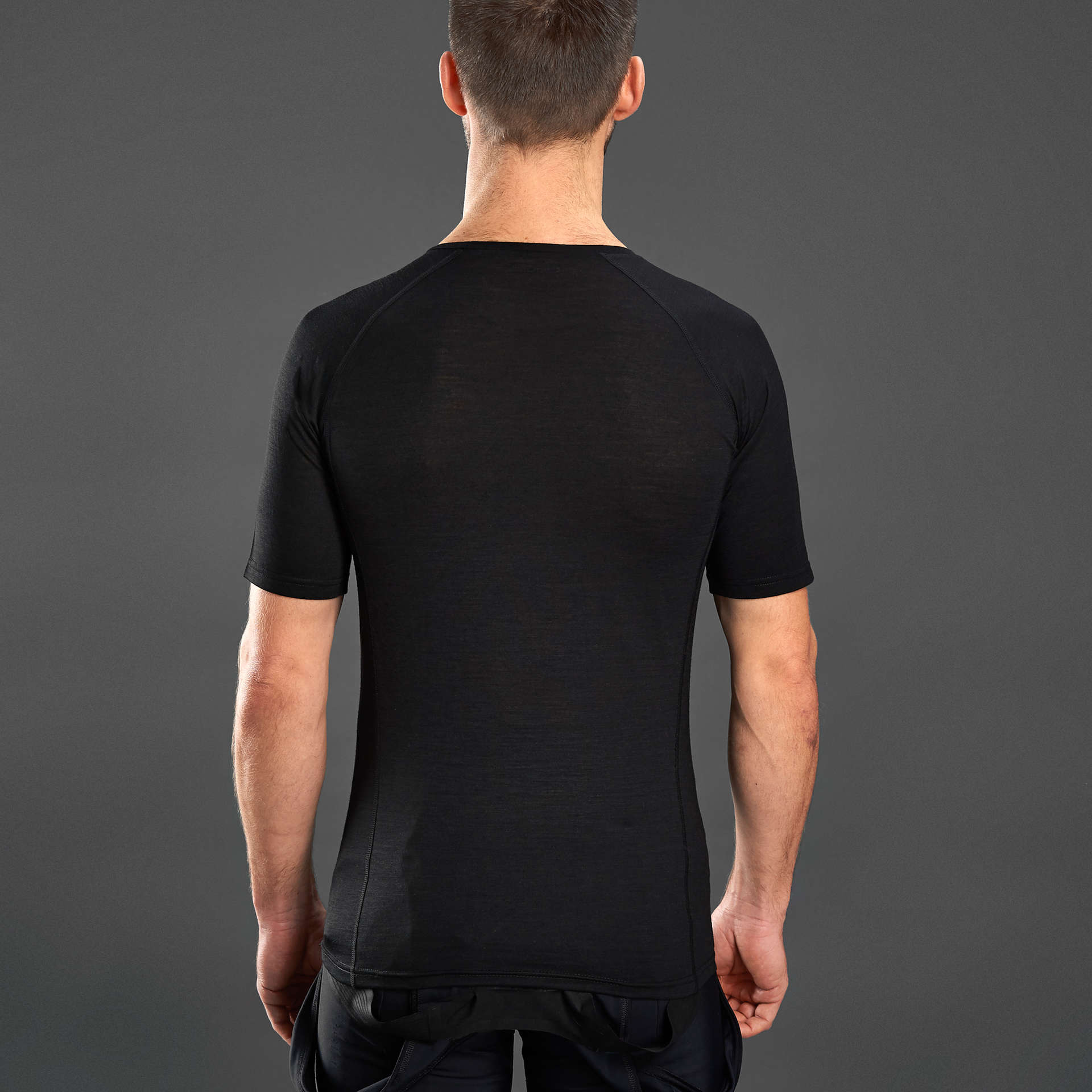 GripGrab Merino Polyfibre 50/50 Ondershirt Korte Mouwen Zwart