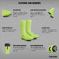 GripGrab Flandrien Waterproof Knitted Road Overschoenen Hi-Vis Geel