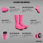GripGrab Flandrien Waterproof Knitted Road Overschoenen Roze