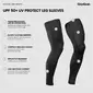 GripGrab UPF 50+ UV Protect Beenwarmers Zwart