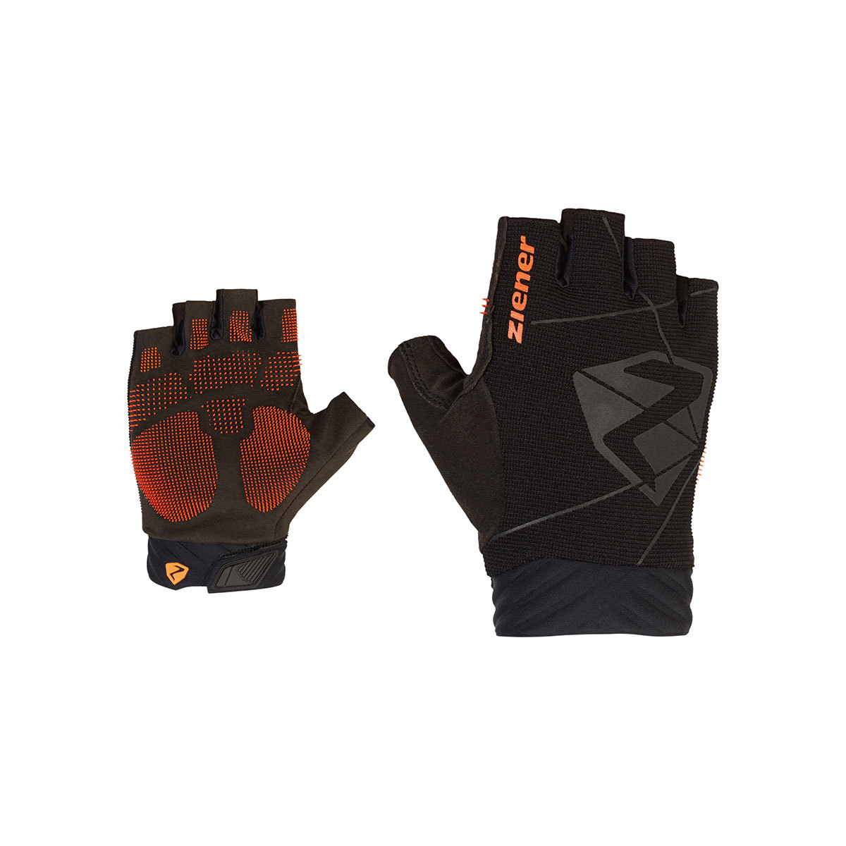 Ziener Cecko Zomer Fietshandschoenen Zwart/Oranje