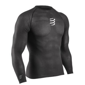 Compressport 3D Thermo 50g Thermoshirt Lange Mouwen Zwart Heren
