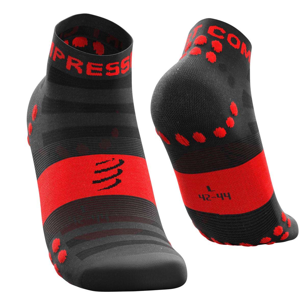 Compressport Pro Racing V3.0 Ultralight Run Low Compressiesokken Zwart/Rood