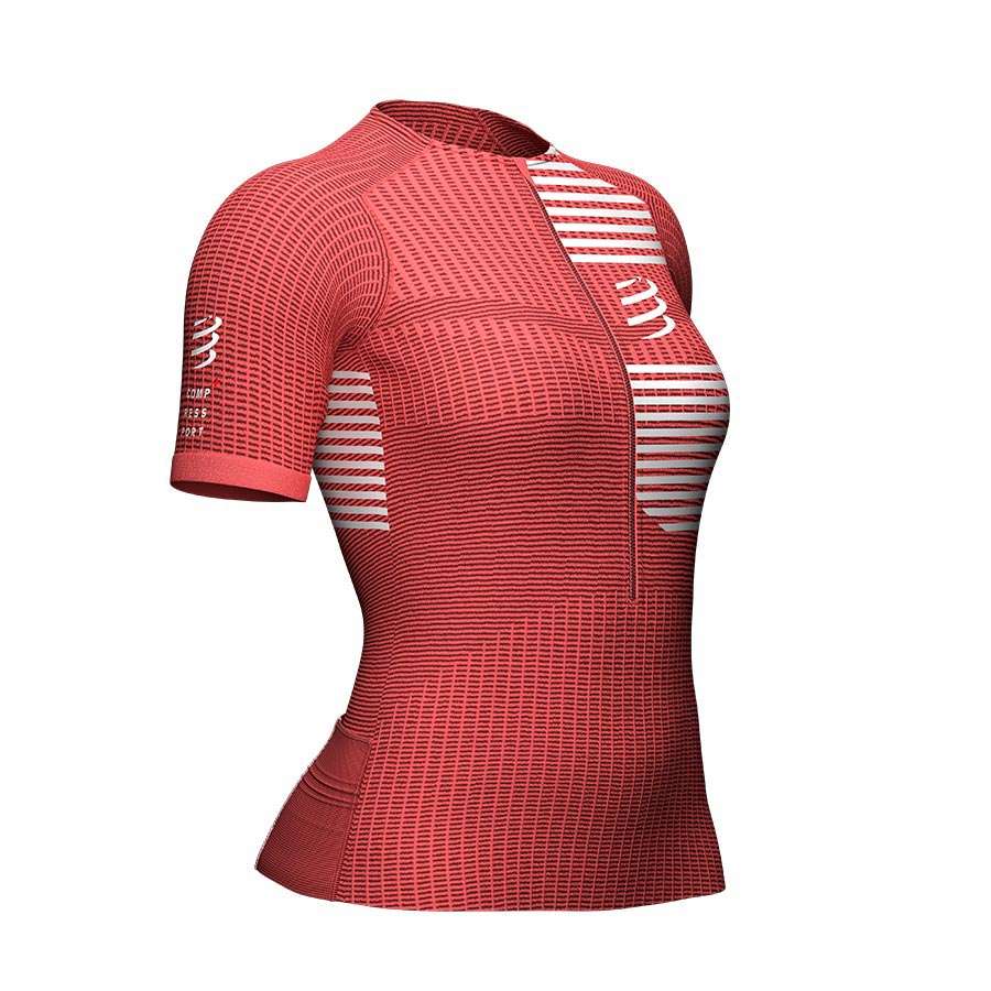Compressport Tri Postural Top Korte Mouwen Roze Dames