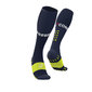 Compressport Full Socks Run Compressiekousen Blauw/Limegroen