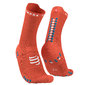 Compressport Pro Racing v4.0 Run High Compressiesokken Oranje/Blauw