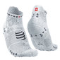 Compressport Pro Racing v4.0 Run Low Compressiesokken Wit/Zilver