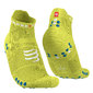 Compressport Pro Racing v4.0 Run Low Compressiesokken Geel/Blauw