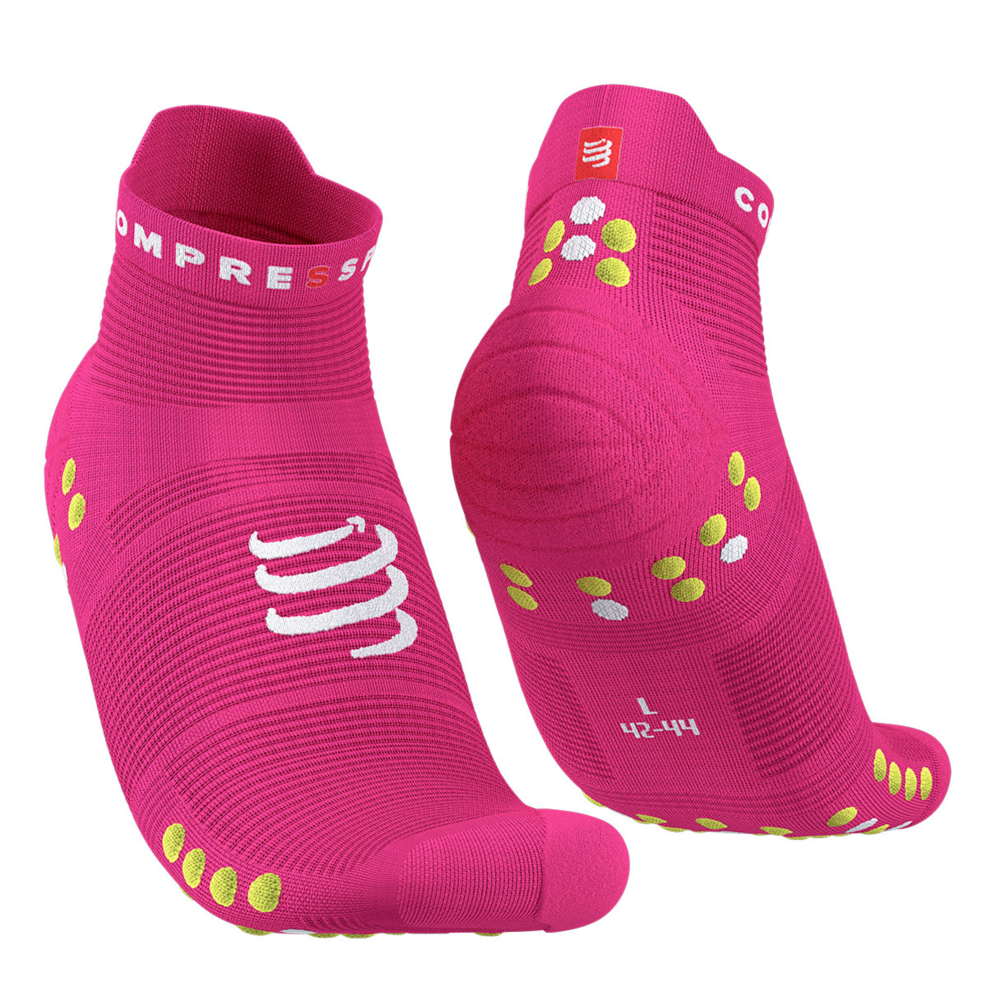 Compressport Pro Racing v4.0 Run Low Compressiesokken Roze