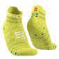 Compressport Pro Racing v4.0 Ultralight Run Low Compressiesokken Limegroen/Blauw