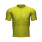 Compressport Trail Half-Zip Fitted Hardloopshirt Korte Mouwen Limegroen Heren