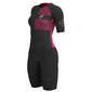 Compressport Aero Trisuit Korte Mouwen Zwart/Rood Dames