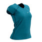 Compressport Training Hardloopshirt Korte Mouwen Blauwgroen Dames