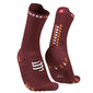 Compressport Pro Racing v4.0 Run High Compressiesokken Donkerrrood/Oranje