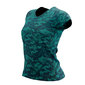 Compressport Training Hardloopshirt Korte Mouwen Lichtblauw Camo Dames