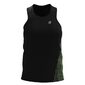 Compressport Performance Hardloopshirt Zonder Mouwen Zwart/Groen Dames