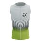 Compressport Tri Postural Aero Tank Triathlon Shirt Zonder Mouwen Wit/Groen Heren