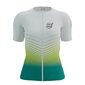 Compressport Tri Postural Aero Triathlon Shirt Korte Mouwen Wit/Groen Dames