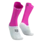 Compressport Pro Racing v4.0 Bike Compressiesokken Wit/Neon Roze/Zwart