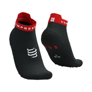 Compressport Pro Racing v4.0 Run Low Compressiesokken Zwart/Rood/Wit