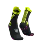 Compressport Pro Racing v4.0 Trail Compressiesokken Zwart/Geel/Neon Roze