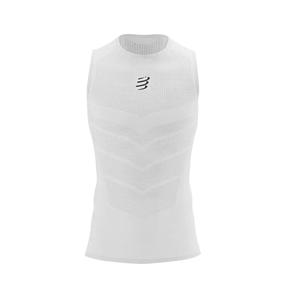 Compressport On/Off Hardloopshirt Zonder Mouwen Wit Heren