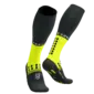 Compressport Full Socks Winter Run Compressiesokken Zwart/Geel