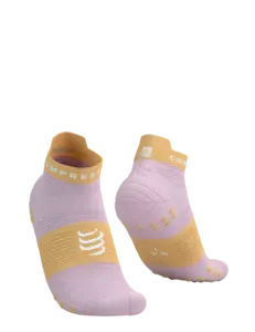 Compressport Pro Racing v4.0 Run Low Compressiesokken Roze/Oranje