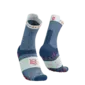 Compressport Pro Racing v4.0 Run High Compressiesokken Blauw/Wit