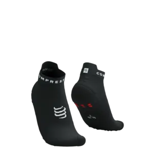 Compressport Pro Racing v4.0 Run Low Compressiesokken Zwart/Wit