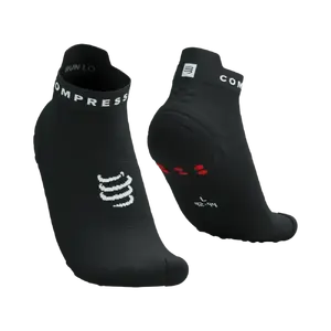 Compressport Pro Racing v4.0 Run Low Compressiesokken Zwart/Wit