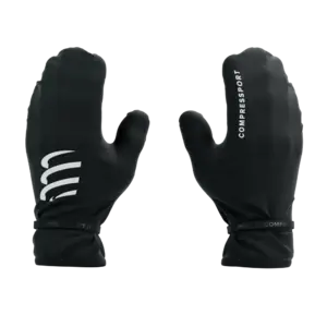 Compressport Hurricane Waterproof Hardloop Handschoenen Zwart