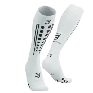 Compressport Full Aero Sokken Wit/Zwart