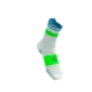 Compressport Pro Racing v4.0 Run High Compressiesokken Wit/Blauw/Groen