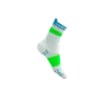 Compressport Pro Racing v4.0 Run High Compressiesokken Wit/Blauw/Groen