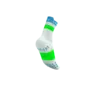 Compressport Pro Racing v4.0 Run High Compressiesokken Wit/Blauw/Groen