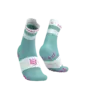 Compressport Pro Racing v4.0 Run High Compressiesokken Groen/Roze