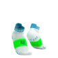 Compressport Pro Racing v4.0 Run Low Compressiesokken Wit/Blauw/Groen