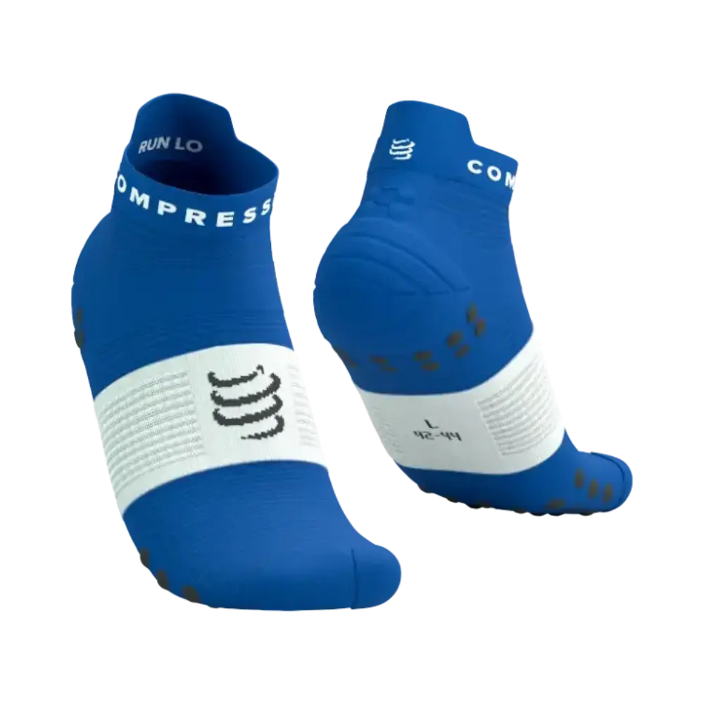 COMPRESSPORT Pro Racing v4.0 Run Low Compressiesokken Blauw/Wit