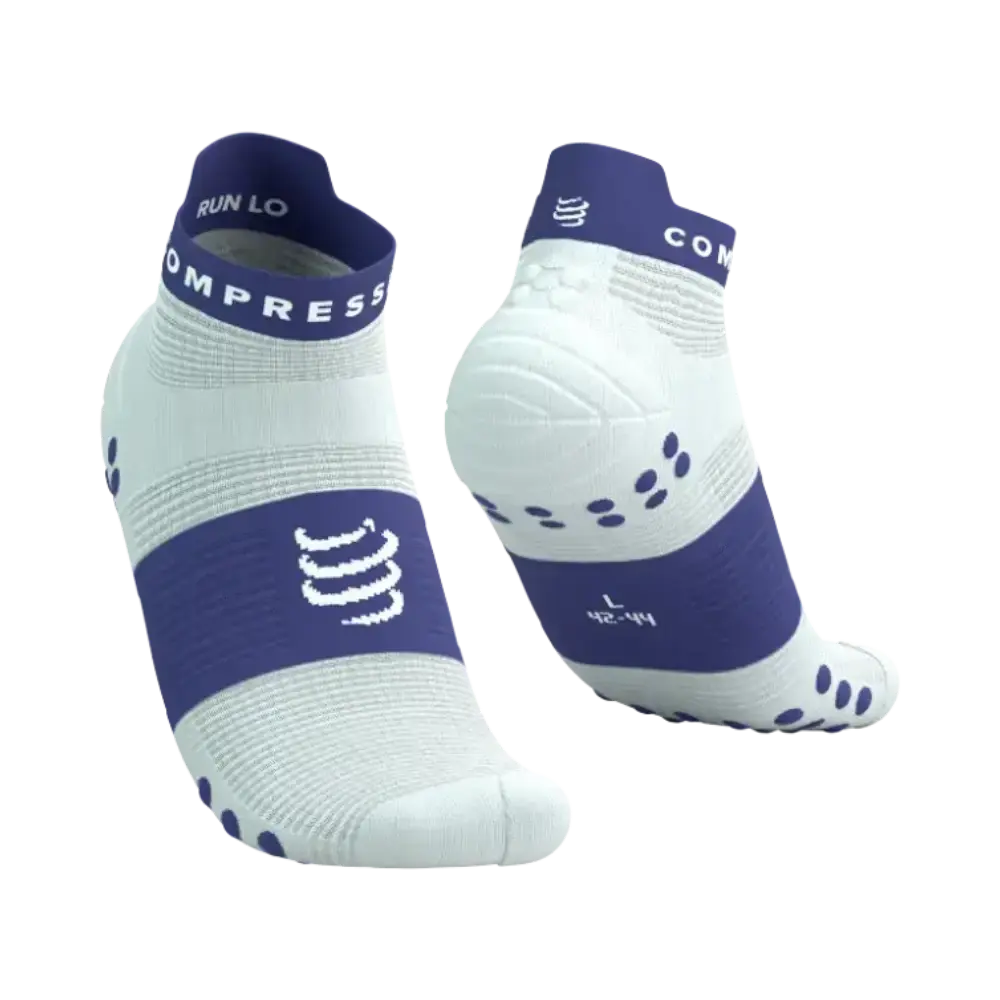 COMPRESSPORT Pro Racing v4.0 Run Low Compressiesokken Wit/Paars