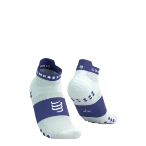 Compressport Pro Racing v4.0 Run Low Compressiesokken Wit/Paars